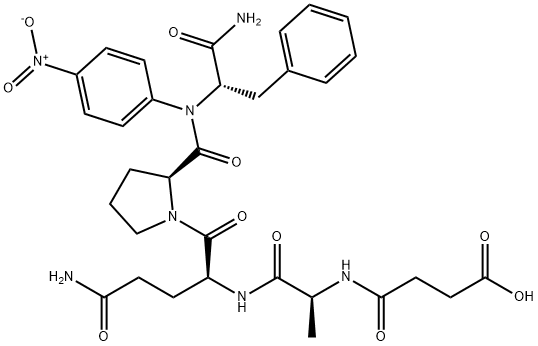 SUC-ALA-GLN-PRO-PHE-PNA 结构式