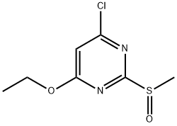 4-氯-6-乙氧基-2-(甲亚磺酰基)嘧啶 结构式