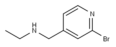 2-溴-N-乙基-4-吡啶甲胺 结构式