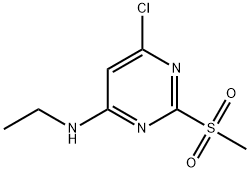 (6-Chloro-2-methanesulfonyl-pyrimidin-4-yl)-ethyl-amine Structure