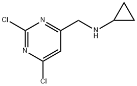 2,6-二氯-N-环丙基-4-嘧啶甲胺 结构式