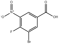 3-溴-4-氟-5-硝基苯甲酸, 1290117-21-3, 结构式