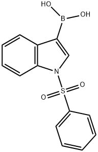1-(フェニルスルホニル)-3-インドールボロン酸 化学構造式
