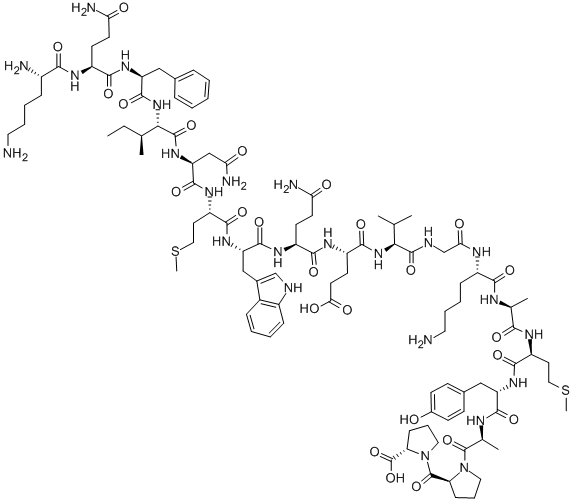HIV (GP120) FRAGMENT (421-438), 129318-38-3, 结构式