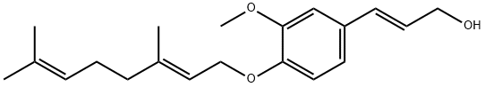 O-ゲラニルコニフェリルアルコール 化学構造式