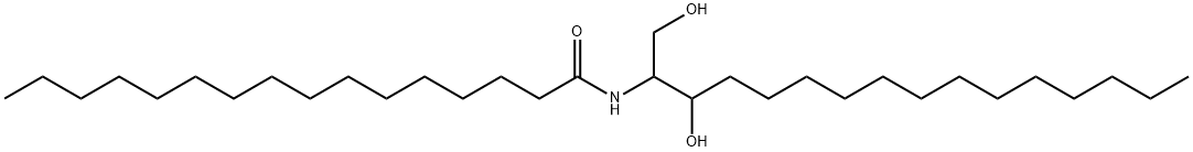 N-(1,3-ジヒドロキシヘキサデカン-2-イル)ヘキサデカンアミド 化学構造式