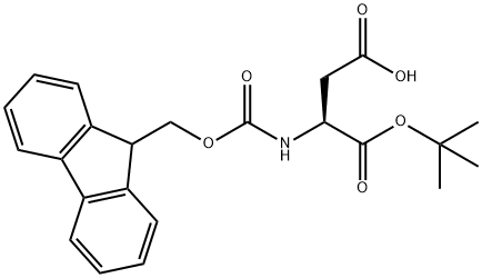 N-[(9H-フルオレン-9-イルメトキシ)カルボニル]-L-アスパラギン酸1-tert-ブチル 化学構造式
