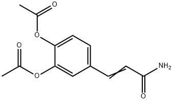 3-[3,4-双(乙酰氧基)苯基]-2-丙烯酰胺 结构式