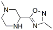 Piperazine, 1-methyl-3-(3-methyl-1,2,4-oxadiazol-5-yl)- (9CI) Structure