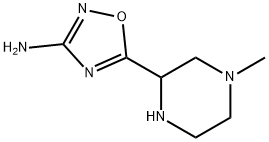 1,2,4-Oxadiazol-3-amine,5-(4-methyl-2-piperazinyl)-(9CI) Structure