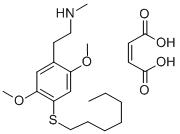 Benzeneethanamine, 2,5-dimethoxy-4-(heptylthio)-N-methyl-, (Z)-2-buten edioate (1:1) Struktur