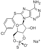 8-(4-クロロフェニルチオ)アデノシン-3′,5′-サイクリックモノホスホロチオエート, RP-異性体 ナトリウム塩 化学構造式