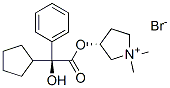Pyrrolidinium, 3-[(cyclopentylhydroxyphenylacetyl)oxy]-1,1-dimethyl-, bromide, [S-(R*,S*)]-, 129784-12-9, 结构式