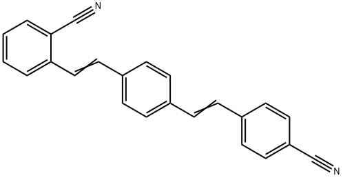 1-邻氰苯乙烯基-4-对氰苯乙烯基苯, 13001-38-2, 结构式