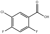 5-クロロ-2,4-ジフルオロ安息香酸 化学構造式