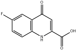 6-fluoro-4-oxo-1,4-dihydroquinoline-2-carboxylic acid, 130064-10-7, 结构式