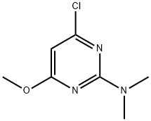 N-(4-氯-6-甲氧基-2-嘧啶)-N,N-二甲基胺 结构式