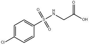 2-([(4-氯苯基)磺酰基]氨基)乙酸 结构式