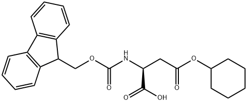 芴甲氧羰基-天冬氨酸-4环己脂, 130304-80-2, 结构式