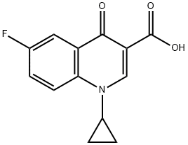 3-Quinolinecarboxylic acid, 1-cyclopropyl-6-fluoro-1,4-dihydro-4-oxo- Structure