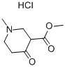1-甲基-4-哌啶酮-3-羧酸甲酯盐酸盐, 13049-77-9, 结构式