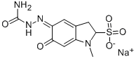 2,3,5,6-テトラヒドロ-3-ヒドロキシ-1-メチル-5-(カルバモイルヒドラゾノ)-1H-インドール-6-オン·2-ヒドロキシ安息香酸ナトリウム 化学構造式