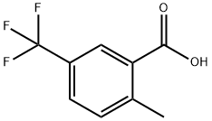 2-メチル-5-(トリフルオロメチル)安息香酸 化学構造式