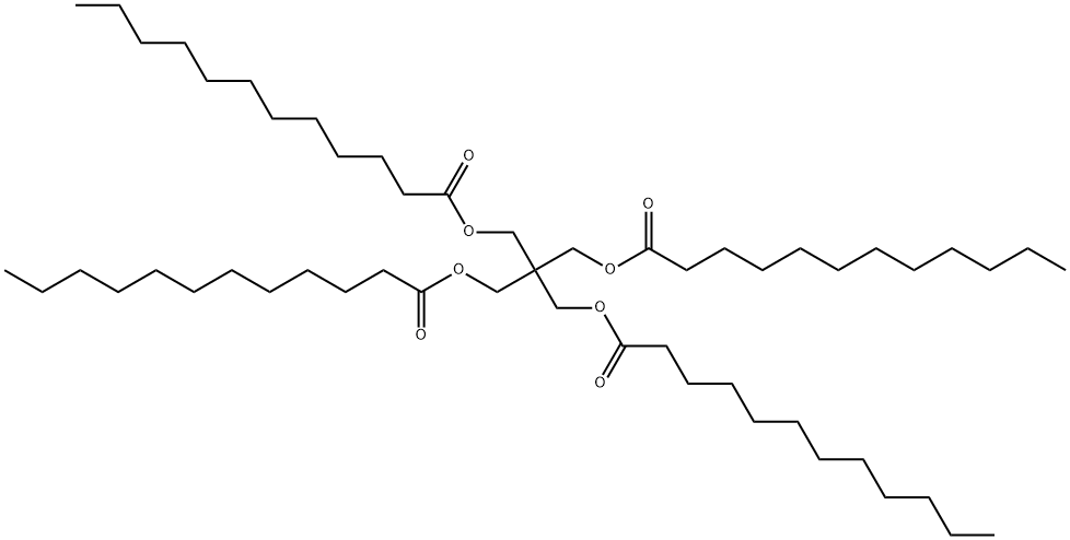 ビスドデカン酸2,2-ビス[[(1-オキソドデシル)オキシ]メチル]-1,3-プロパンジイル 化学構造式