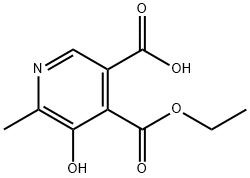 3,4-Pyridinedicarboxylic  acid,  5-hydroxy-6-methyl-,  4-ethyl  ester 结构式