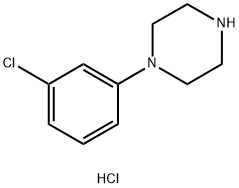 m-クロロフェニルピペラジン・塩酸塩 化学構造式