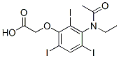 [3-(N-Ethylacetylamino)-2,4,6-triiodophenoxy]acetic acid Structure