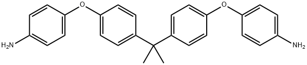 2,2-ビス[4-(4-アミノフェノキシ)フェニル]プロパン 化学構造式