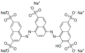 pentasodium 4-[[4-[(3,6-disulphonato-1-naphthyl)azo]-6-sulphonato-1-naphthyl]azo]-3-hydroxynaphthalene-2,7-disulphonate Structure