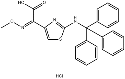 (Z)(METHOXYIMINO)[2(TRITYLAMINO)THIAZOL- 4-YL]ACET.AC.MONOHCL Structure