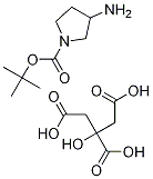 2-ヒドロキシプロパン-1,2,3-トリカルボン酸3-アミノピロリジン-1-カルボン酸TERT-ブチル 化学構造式