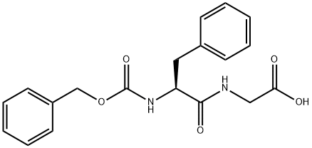 N-(ベンジルオキシカルボニル)-Phe-Gly-OH 化学構造式