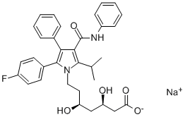 阿托伐他汀(3R,5S)-异构体钠 结构式