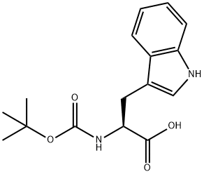N-叔丁氧羰基-L-色氨酸 结构式