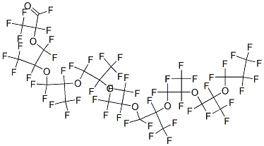 2,4,4,5,7,7,8,10,10,11,13,13,14,16,16,17,19,19,20,22,22,23,25,25,26,26,27,27,27-Nonacosafluoro-2,5,8,11,14,17,20,23-octakis(trifluoromethyl)-3,6,9,12,15,18,21,24-octaoxaheptacosanoic acid fluoride 结构式