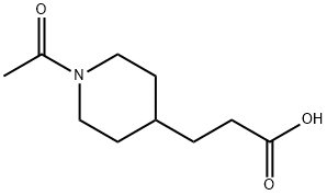 3-(1-アセチルピペリジン-4-イル)プロパン酸 化学構造式