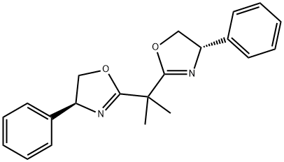 (S,S)-2,2'-イソプロピリデンビス(4-フェニル-2-オキサゾリン) 化学構造式