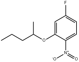 4-フルオロ-1-ニトロ-2-(ペンタン-2-イルオキシ)ベンゼン 化学構造式