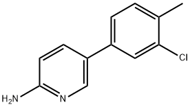 2-氨基-5-(3-氯-4-甲基苯基)吡啶 结构式