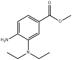 4-アミノ-3-(ジエチルアミノ)安息香酸メチル 化学構造式