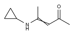 (3Z)-4-(シクロプロピルアミノ)ペント-3-エン-2-オン 化学構造式