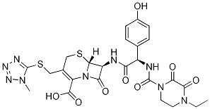 (6R,7S)-7-[[(2R)-2-[[(4-Ethyl-2,3-dioxo-1-piperazinyl)carbonyl]aMino]-2-(4-hydroxyphenyl)acetyl]aMino]-3-[[(1-Methyl-1H-tetrazol-5-yl)thio]Methyl]-8-oxo-5-thia-1-azabicyclo[4.2.0]oct-2-ene-2-carboxylic Acid|头孢哌酮杂质F