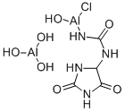 氯代[(2,5-二氧-4-咪唑烷烯)脲基]四羟基双铝 结构式