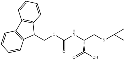 FMOC-S-T-BUTYL-D-CYSTEINE, 131766-22-8, 结构式