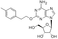 2-[(4-メチルフェネチル)オキシ]アデノシン 化学構造式