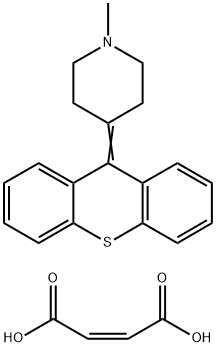 1-メチル-4-(9H-チオキサンテン-9-イリデン)ピペリジン·(Z)-2-ブテン二酸 化学構造式